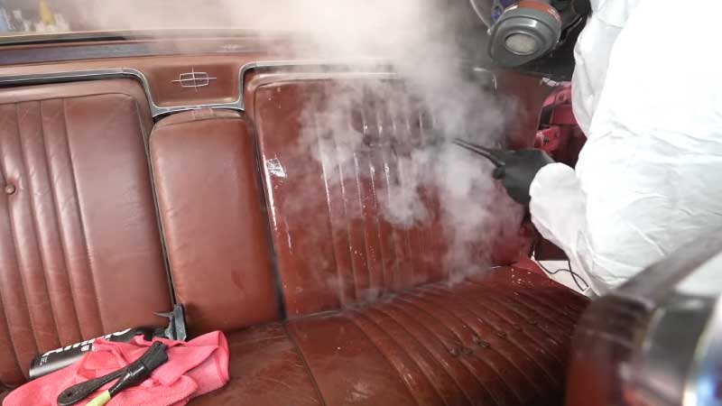 Water VS Car Seat Steam Cleaner