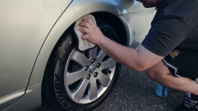 How to Get Tire Shine Off Car Paint?