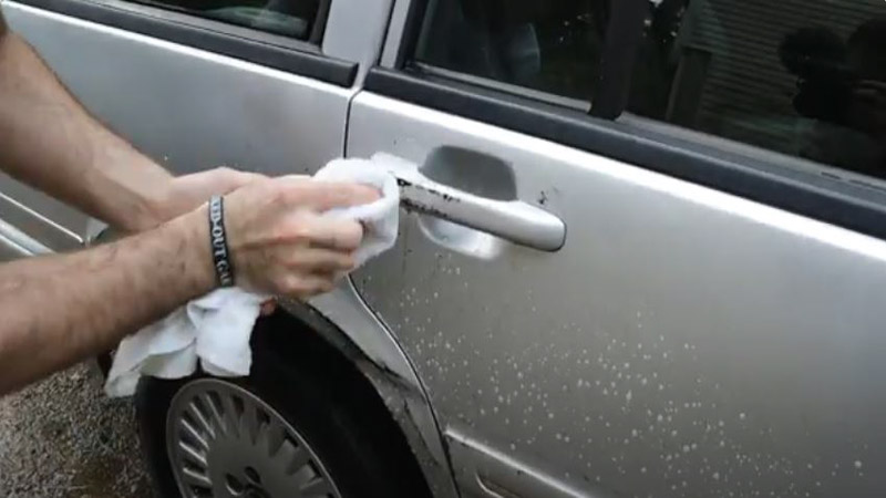 How to get the rubber off car paint