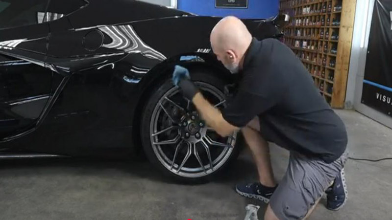 How to get tire shine off car paint