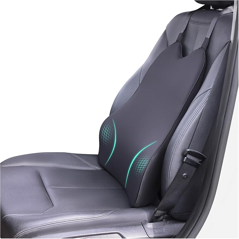 Extended 20.9 Inch Car Lumbar Support Pillow Designed for Full Back Re