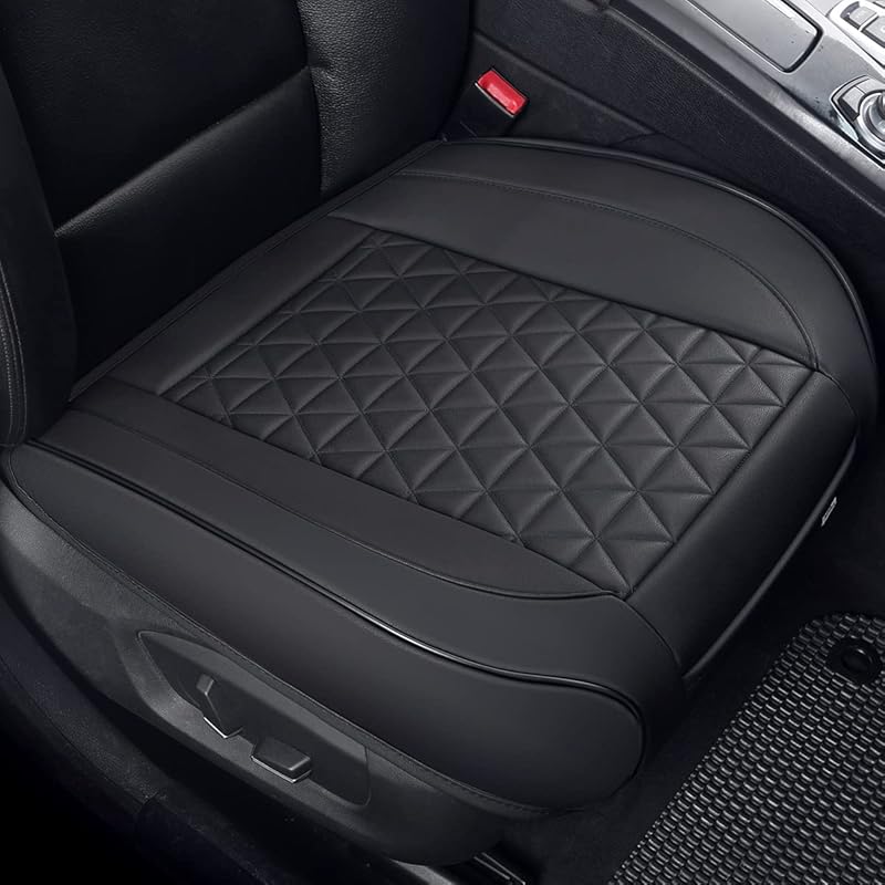Black Panther Luxury Faux Leather Car Seat Cushion, Non-Slip Wrap Arou