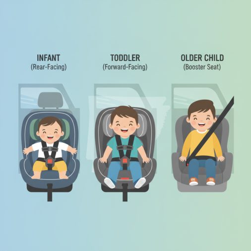 Arkansas Child Restraint Law by Age and Stage
