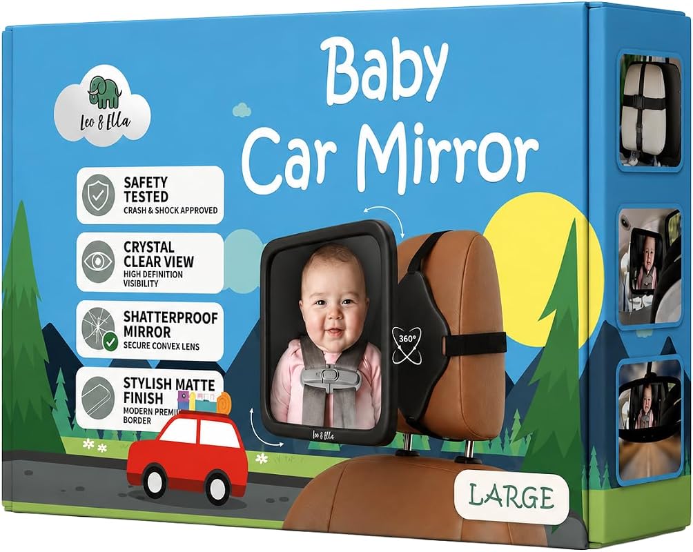 Leo&Ella Extra Large Baby Car Mirror