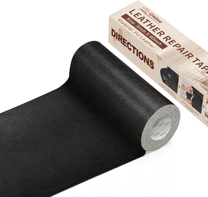 ONine Self-Adhesive Leather Repair Tape, Durable Vinyl Patch Kit for F