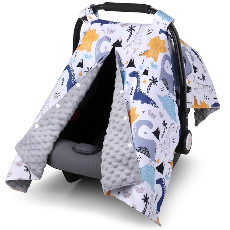 Rquite Minky Baby Car Seat Cover