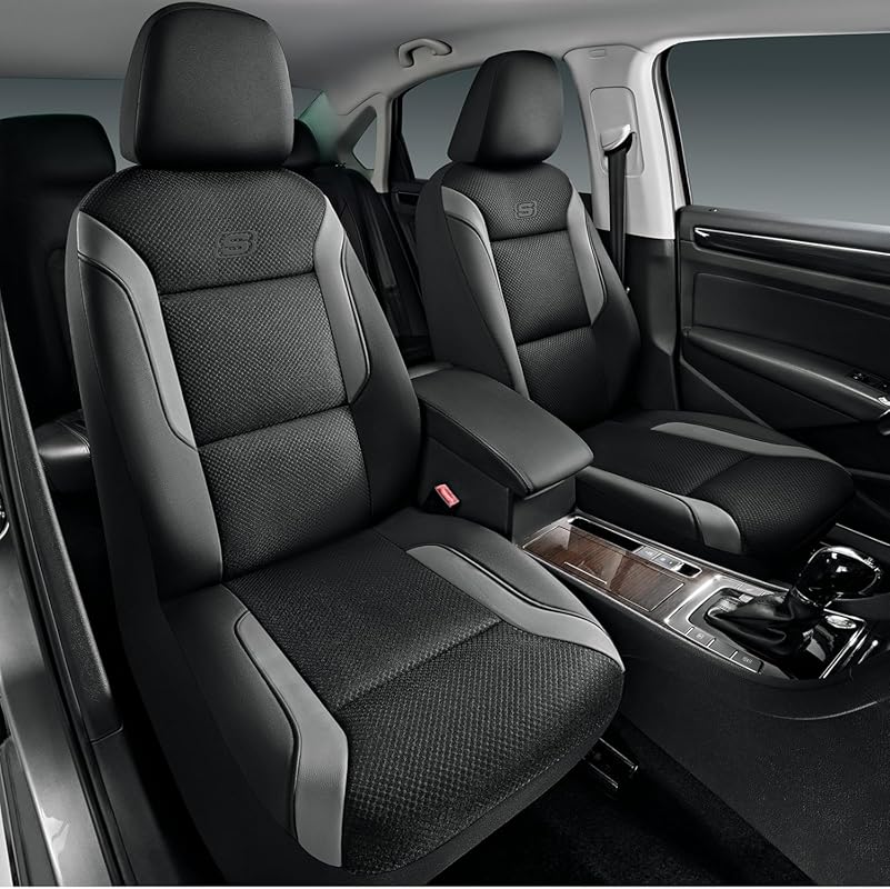 Skechers Air-Cooled Memory Foam Gray Front Seat Covers