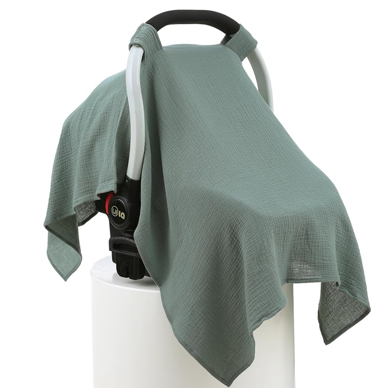 Muslin Cotton Baby Car Seat Canopy