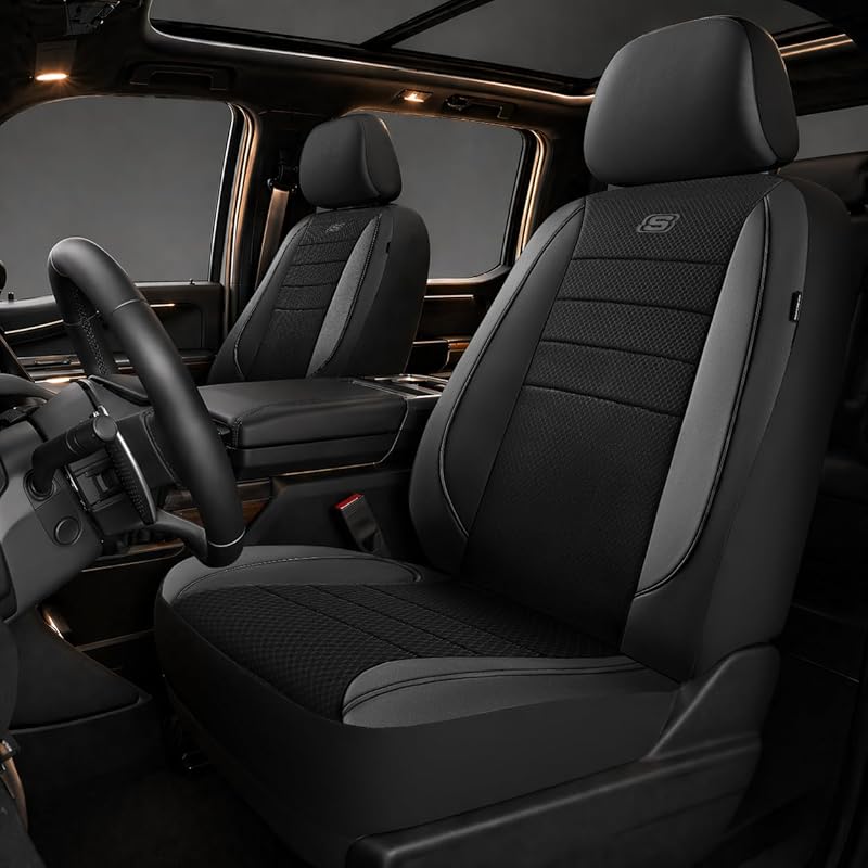 Skechers Air-Cooled Memory Foam Leather Car Seat Covers