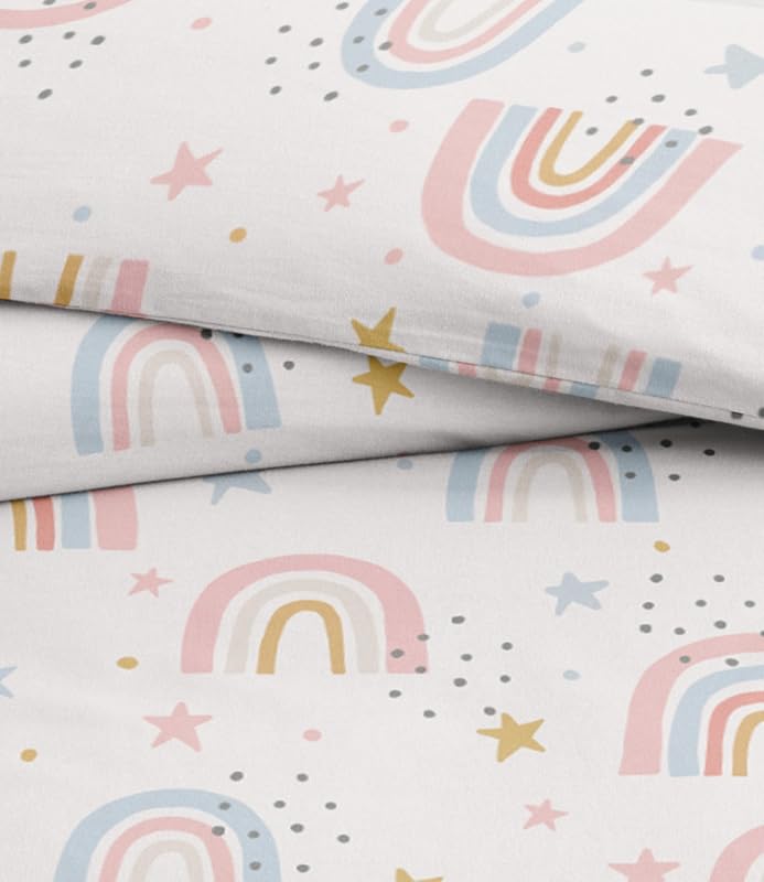 Kids Rainbow Full Duvet Cover Set