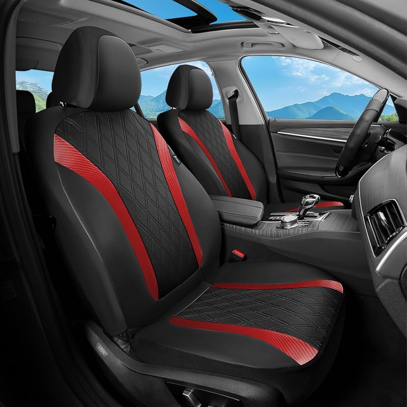 FLORICH Breathable Leather Front Car Seat Covers
