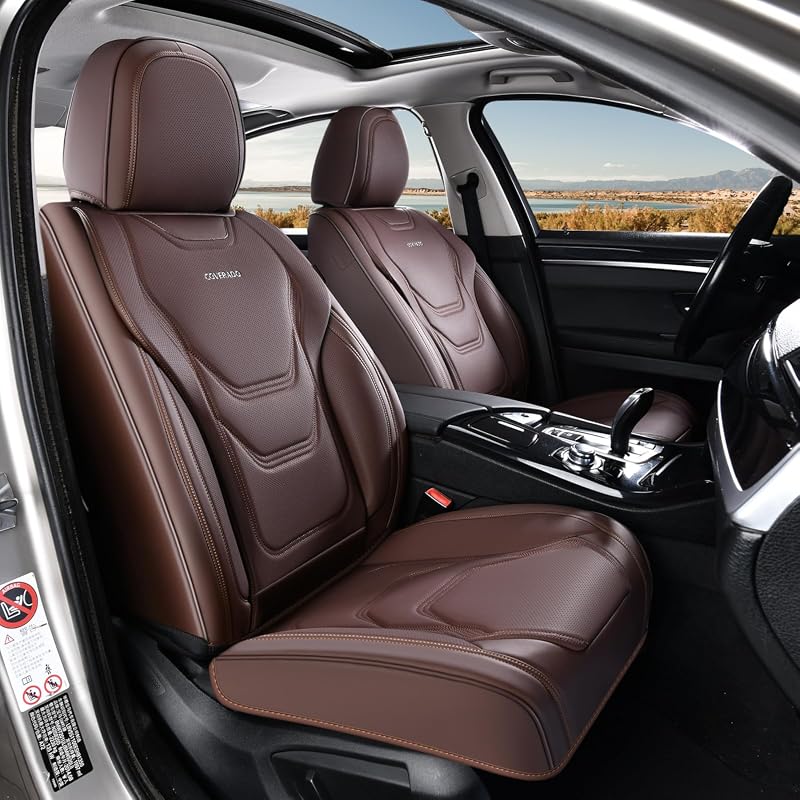 Coverado Universal Waterproof Leather Front Car Seat Covers