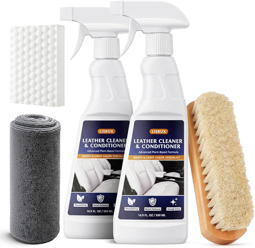 2-in-1 Leather Cleaner and Conditioner for Vegan Leather, Car Interior