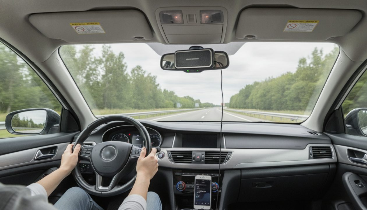 best car speaker bluetooth – AI-generated editorial illustration