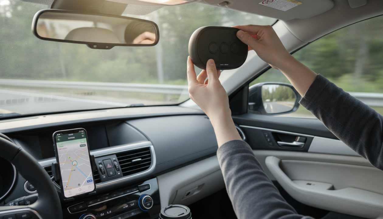 best wireless bluetooth speaker for car – AI-generated editorial illustration
