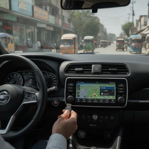 How to Change Language and Map on a 2022 Nissan Leaf from Japanese to English in Pakistan